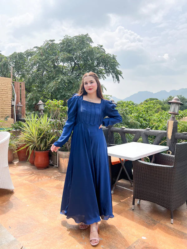 Blue Silk Frock
