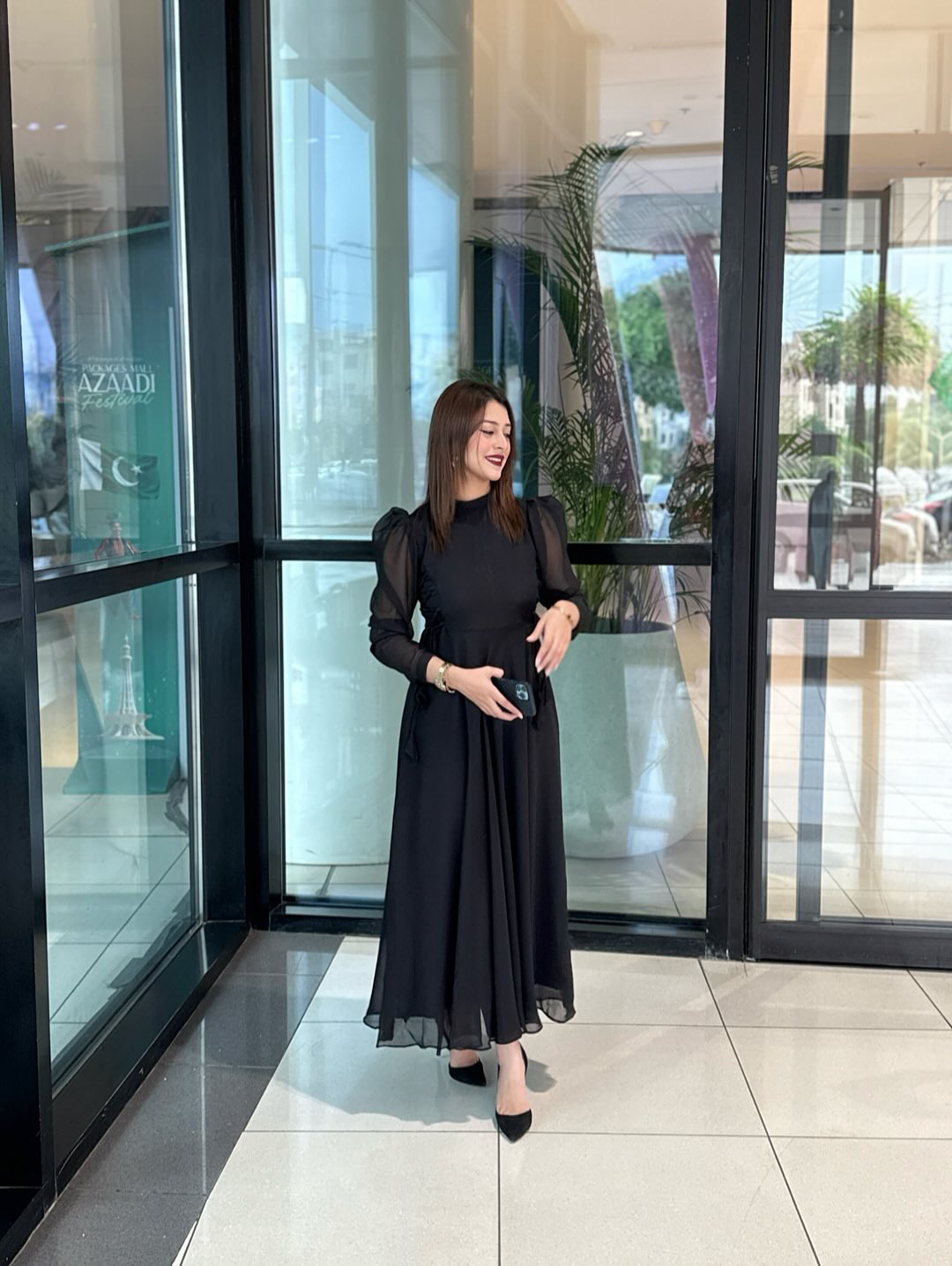Black Chiffon Frock