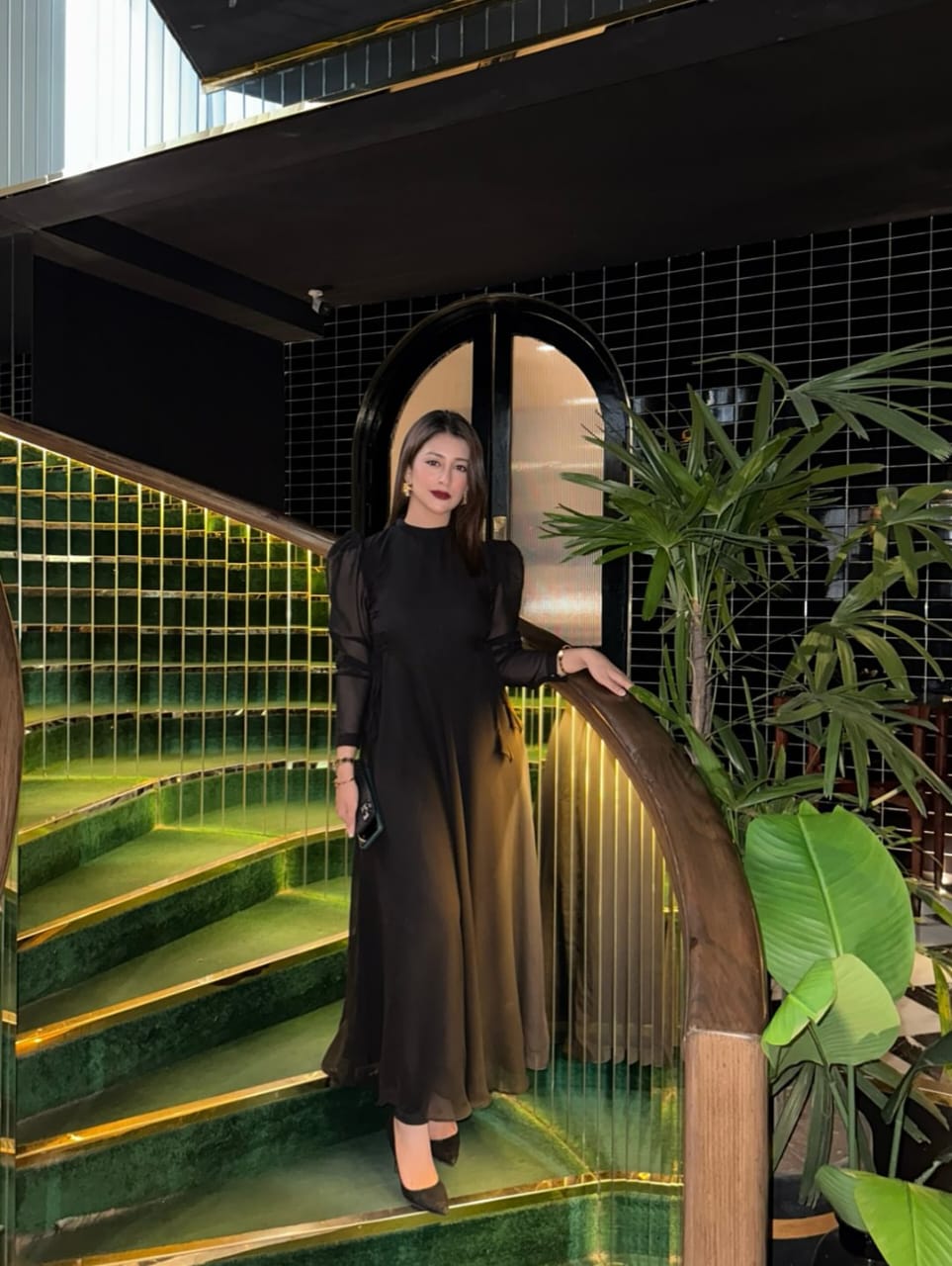 Black Chiffon Frock