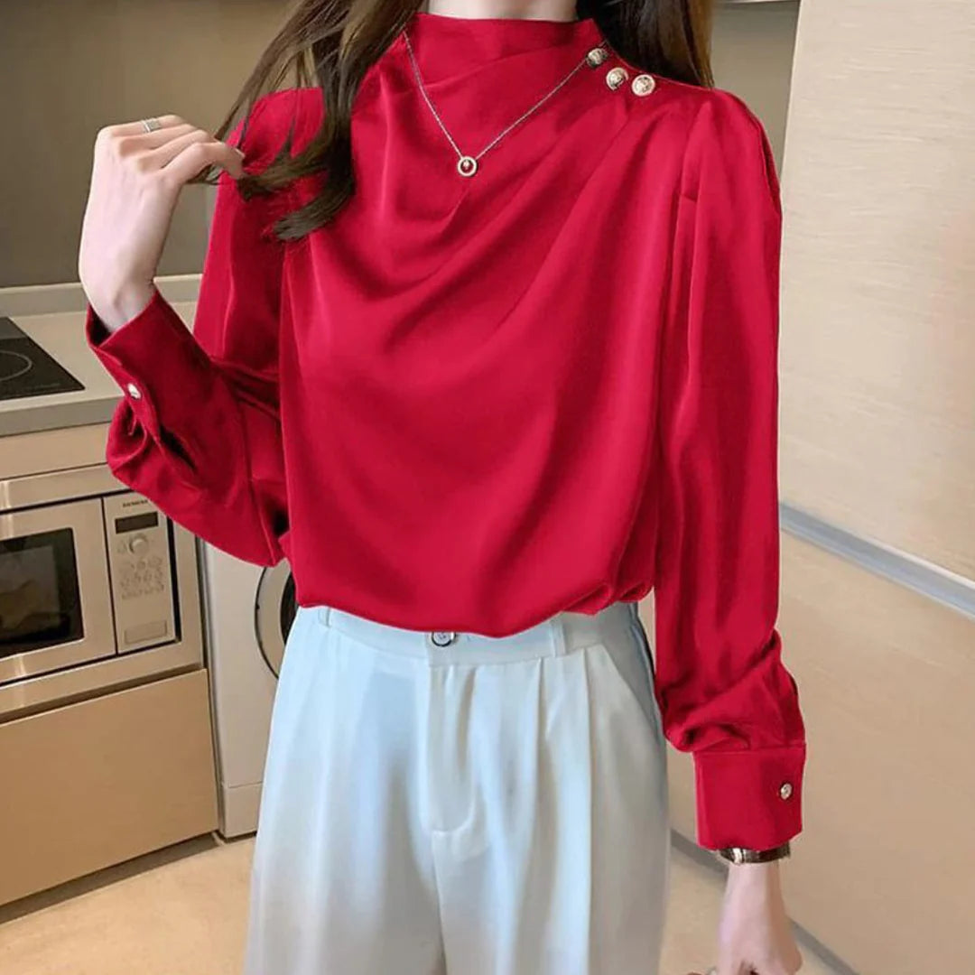 Mehroon Silk Down Shirts