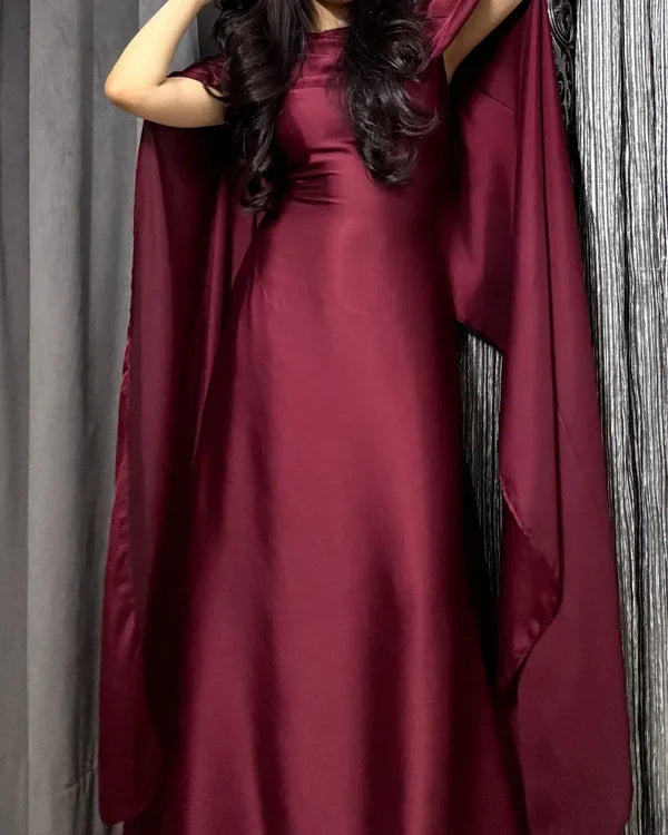 Classic Maroon Flair Maxi