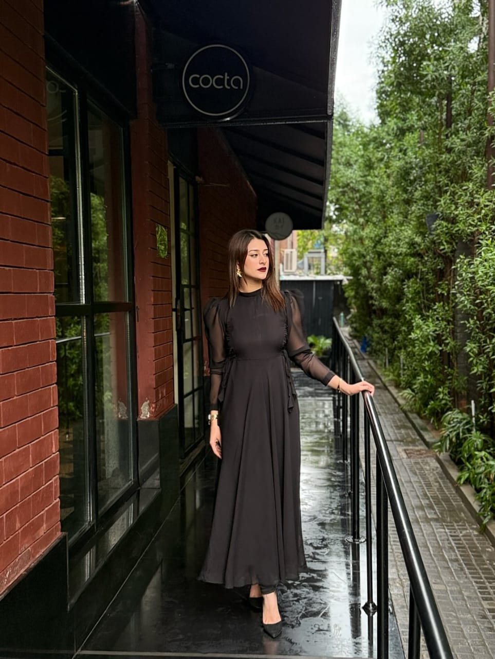 Black Chiffon Frock