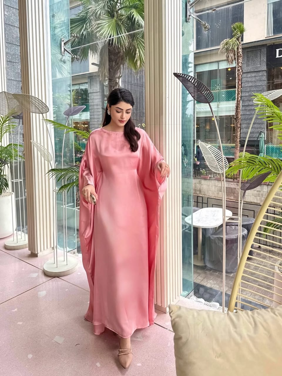 Butterfly Pinkish Kaftan
