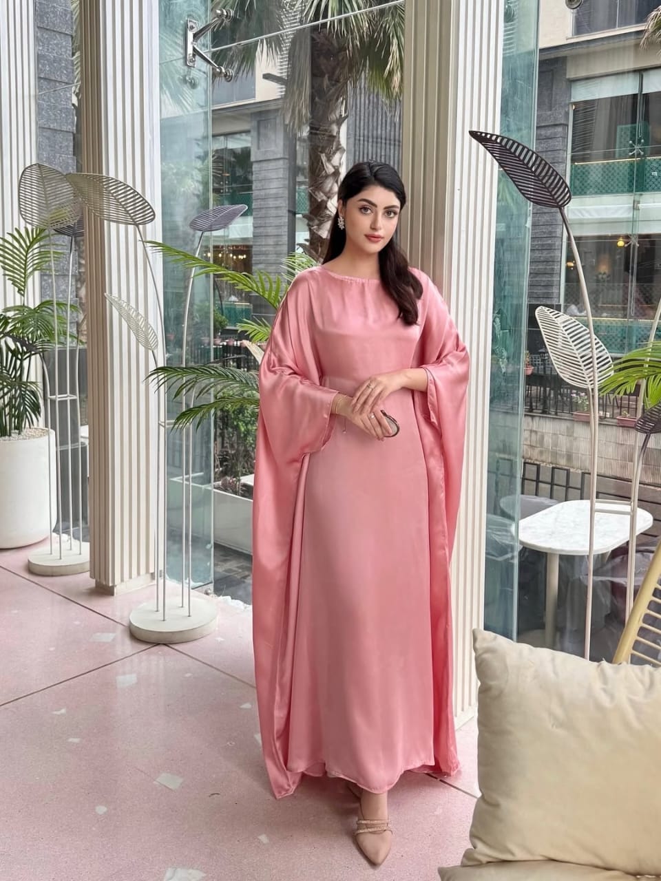 Butterfly Pinkish Kaftan