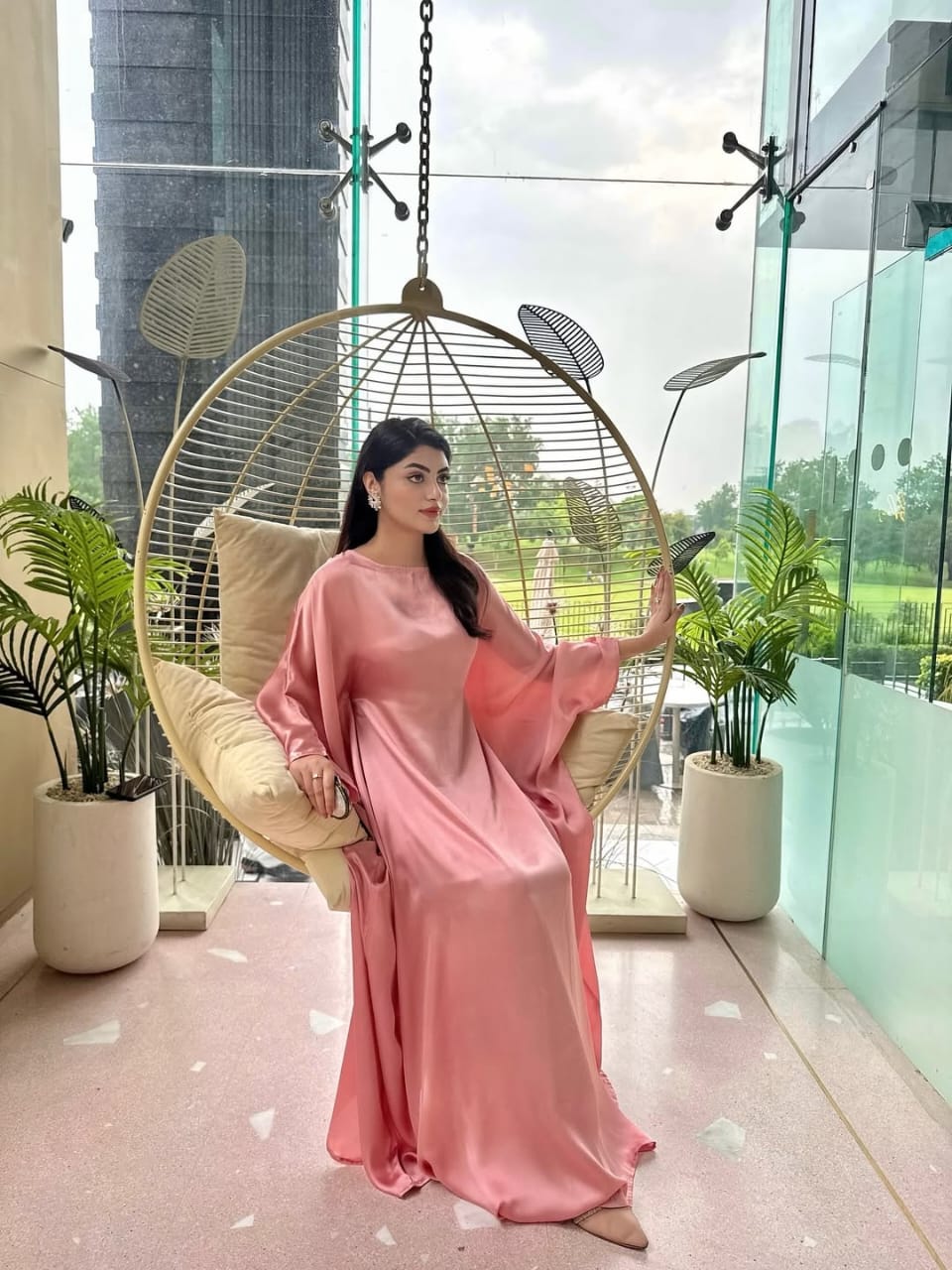 Butterfly Pinkish Kaftan