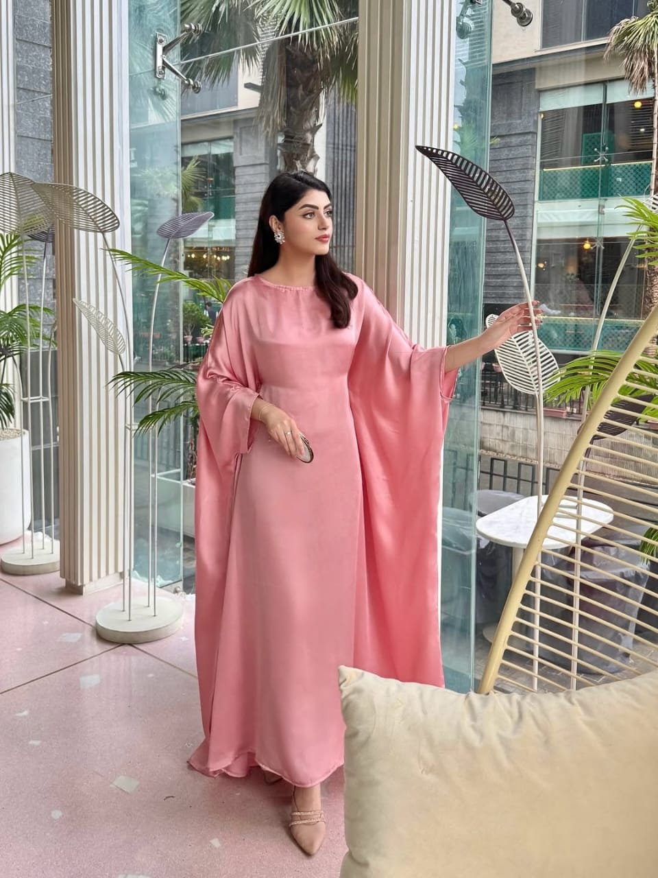 Butterfly Pinkish Kaftan