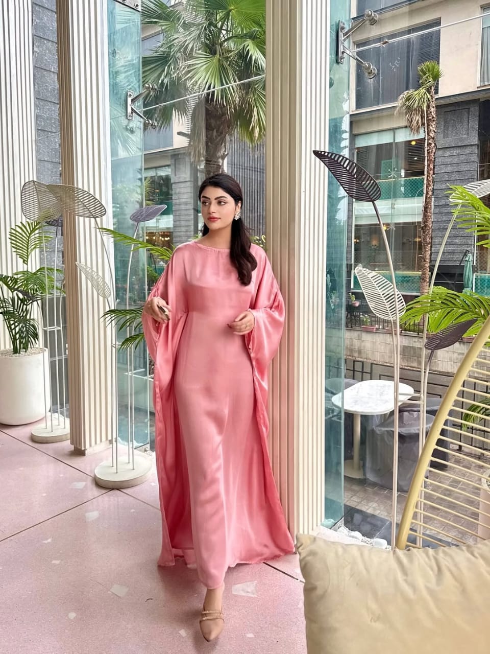 Butterfly Pinkish Kaftan