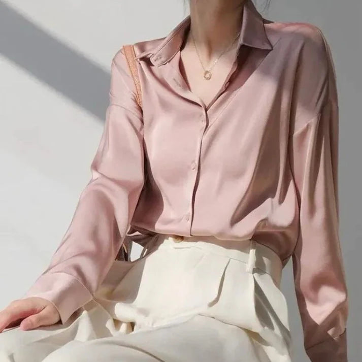 Rose Pink Silk Shirt